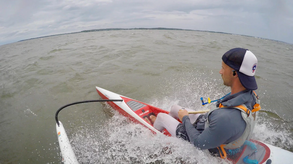 Brian Meyer competing in the Bay Paddle