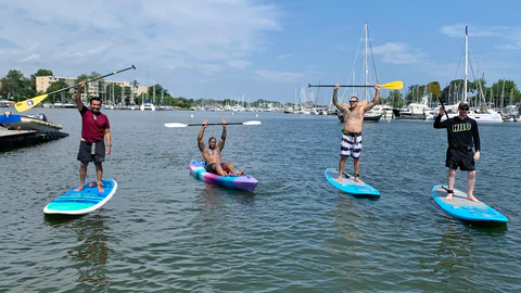 Wai Koa veterans paddle boarding