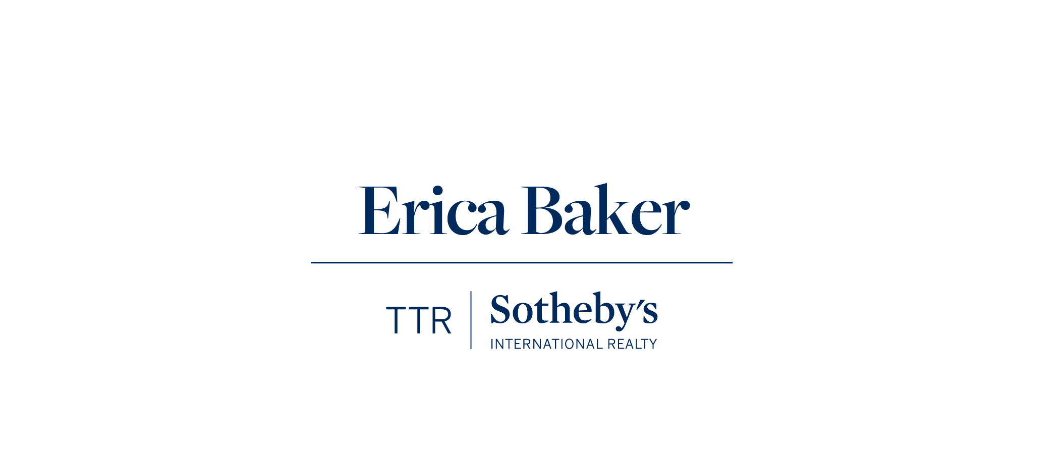 Erica Baker Realtor logo, live water luau sponsor 